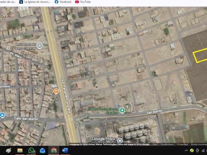 Venta de 5 terrenos juntos en Urb. Santa Rosa. Chancay. Huaral