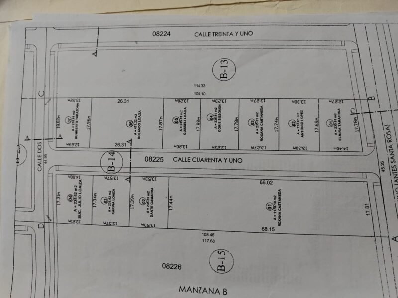 Venta de 5 terrenos juntos en Urb. Santa Rosa. Chancay. Huaral